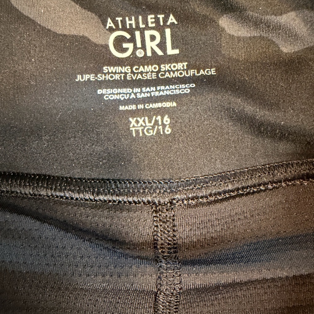 Athleta Girl Camo Lux Swing Skort XXL - Picture 3 of 9